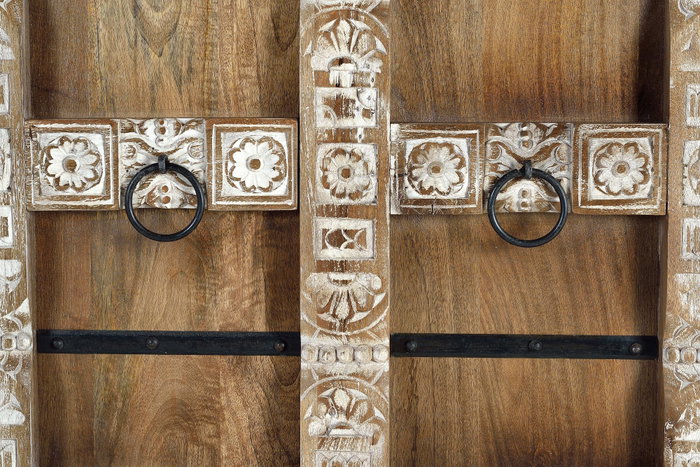 GINER Y COLOMER Armoire en bois de manguier à deux portes